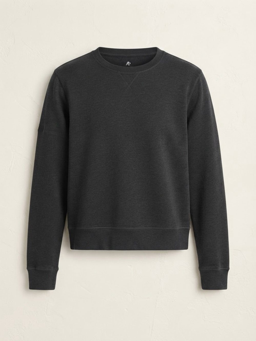 Rhoback Black Swift Performance Crewneck Sweatshirt Top XS Minimalist